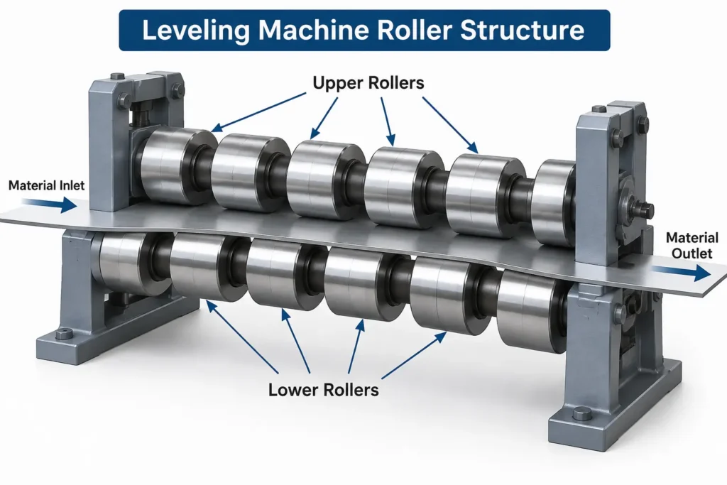 coil leveler roller configuration