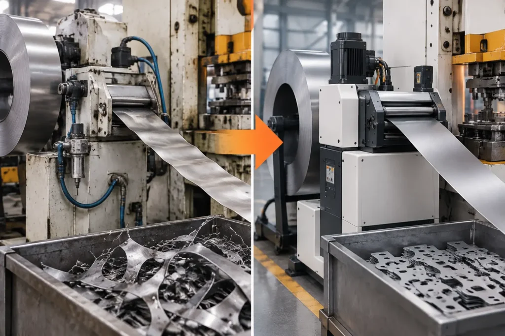 1a0e6c49f873a | Jingcui Automation pneumatic to servo feeder upgrade